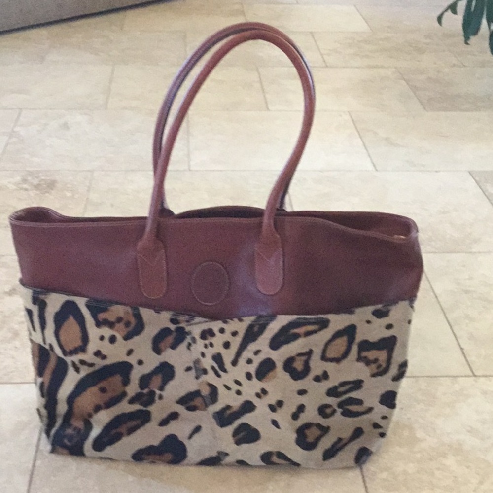 Genuine Terrida Jungle Line leather/fur travel bag